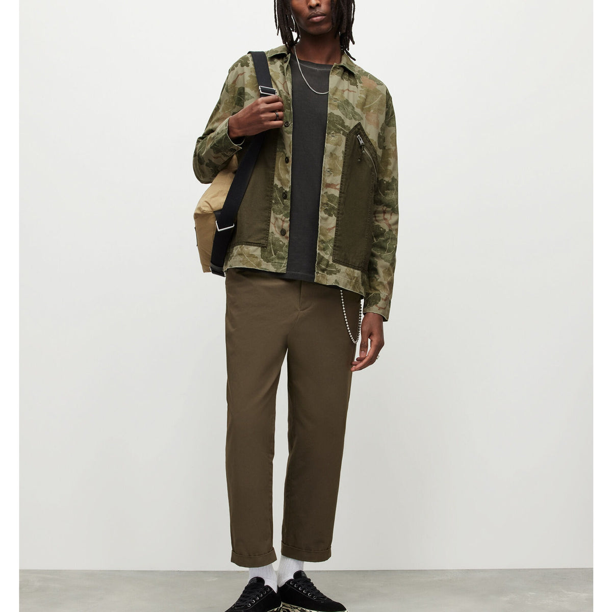 Allsaints 'Insignia' Green Camouflage Overshirt Size M - NWT