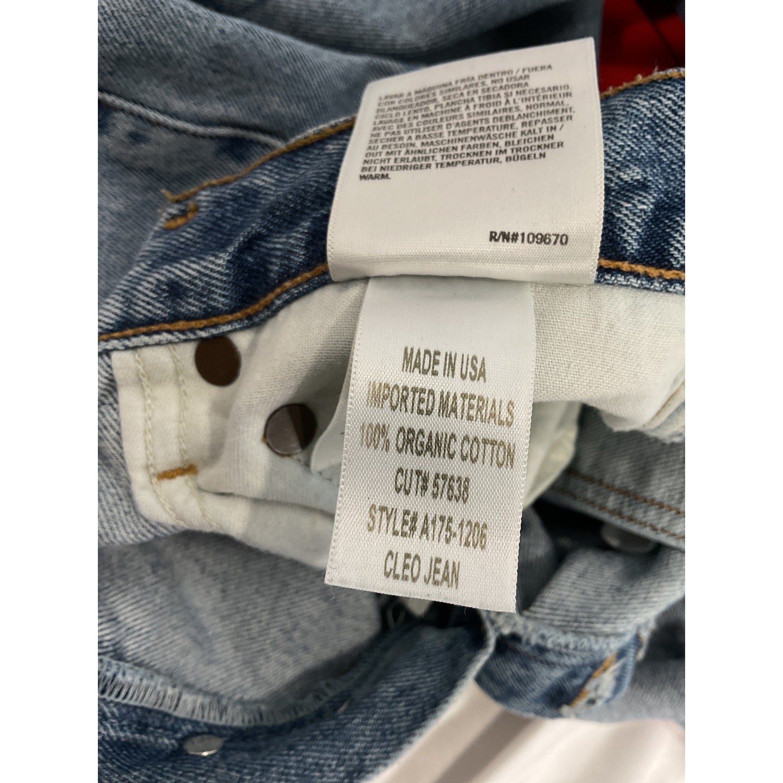 Agolde 'Cleo' Blue Pieced Wide Leg Denim Jean Size 24