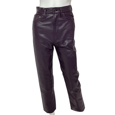 Agolde Recycled Leather Night Shade Pinch Waist Pants Size 24