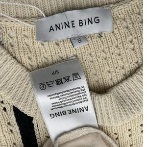 Anine Bing Striped Beige Lanie Dress Size S