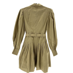 Ulla Johnson Pleated Green Vivenne Dress Size 0