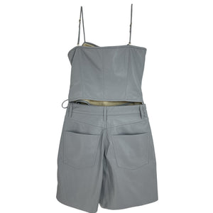 Nanushka Sleek Blue Wrap Camisole And Shorts Set Size Top  S / Shorts XS
