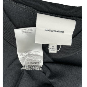 Reformation Classic Black Crewneck Top Size XS