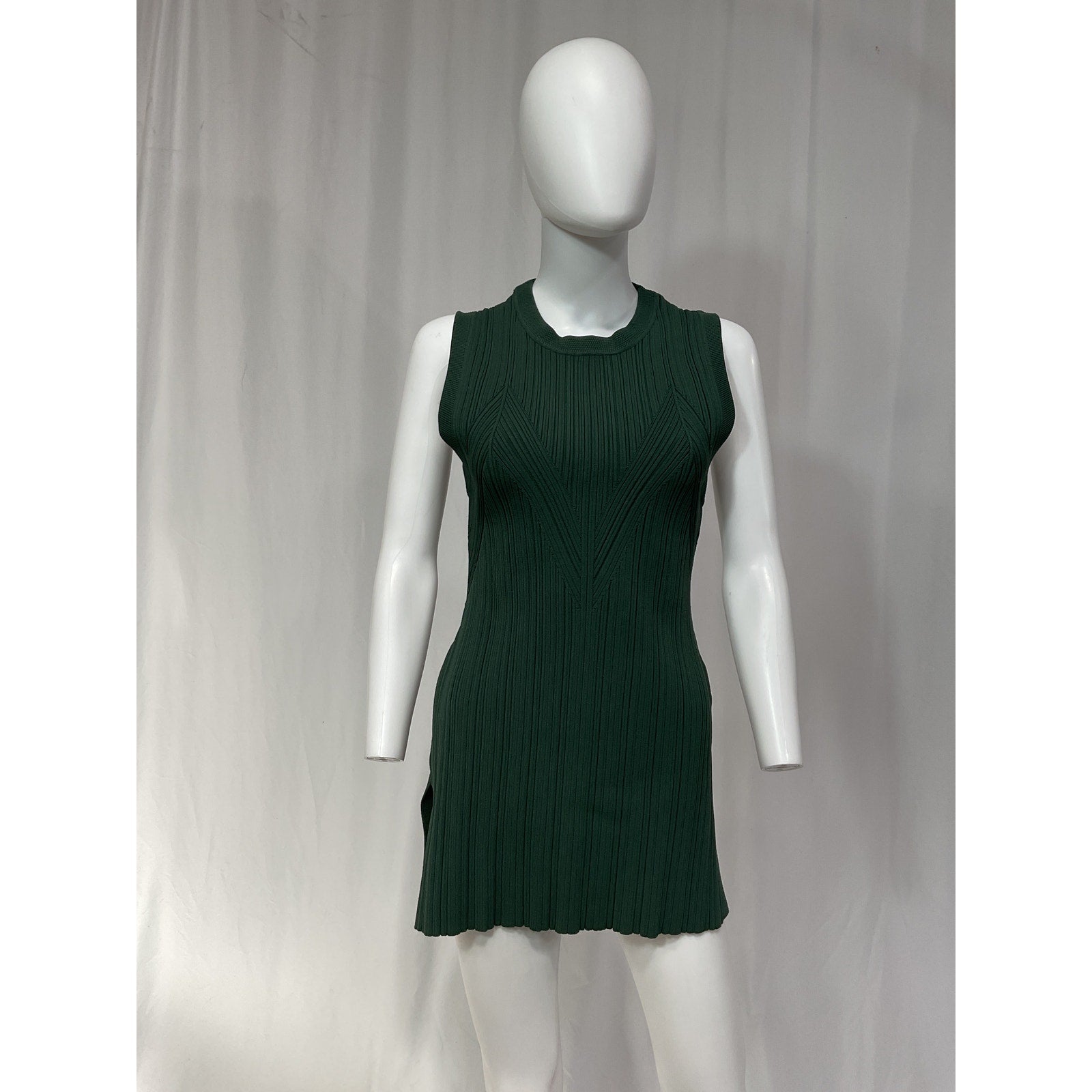 Veronica Beard 'Semma' Green Ribbed Tank Size L - NWT