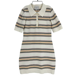 Reformation Striped Multicolor Hadley Polo Sweater Dress Size XS