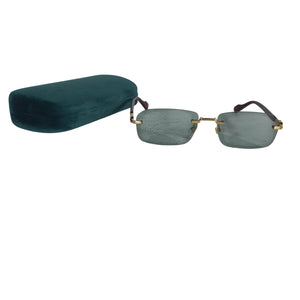 Gucci Sleek Purple Street Gg Rectangular Sunglasses