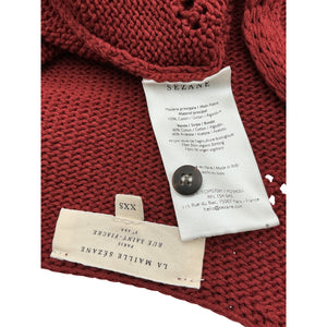 Sézane Scalloped Red Giselle Tank Size XXS