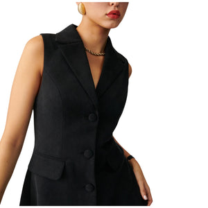 Reformation Tailored Black Billie Vest Size XS