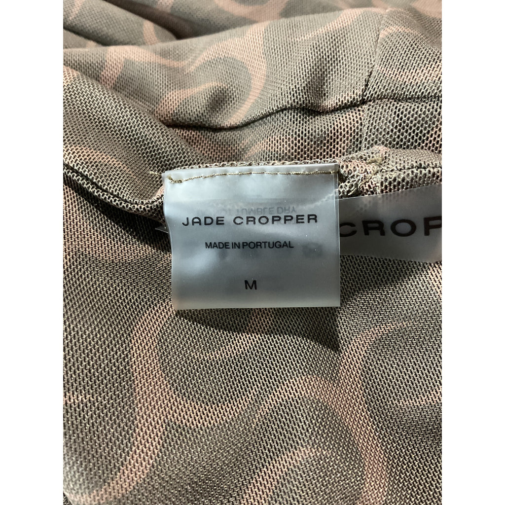 Jade Cropper Green Polyester Flared Reversible Trouser Size M