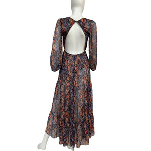 Misa Los Angeles Sheer Multicolor Anahita Dress Size XS
