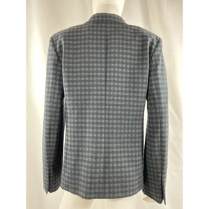 Theory 'Staple' Grey Polyester Gingham Blazer Size 6