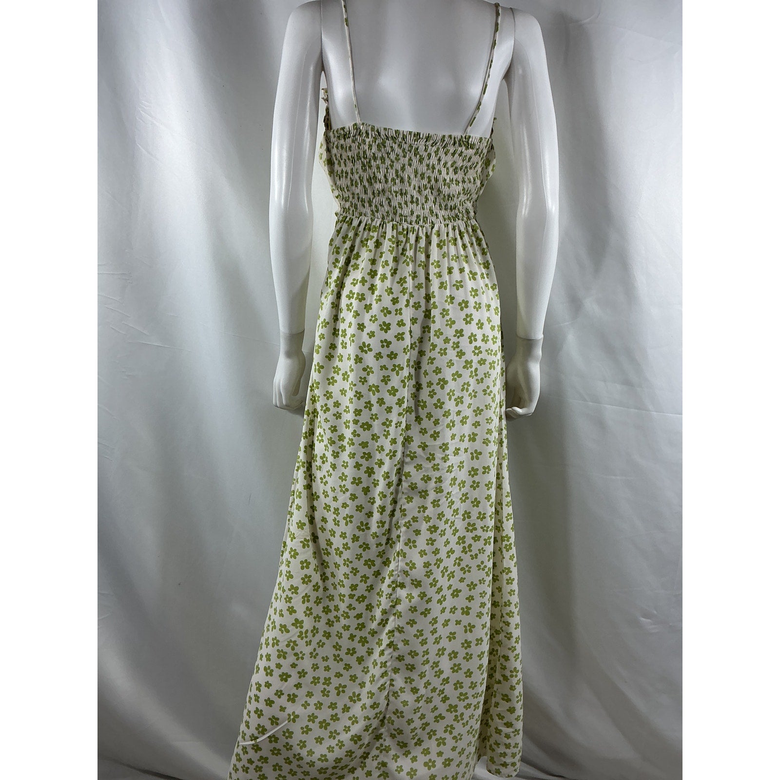 Faithfull The Brand 'Gita' Green Rayon Midi Dress Size M