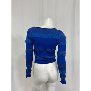 Acne Studios 'Kaelyn' Blue Viscose Rib Sweater Size XS