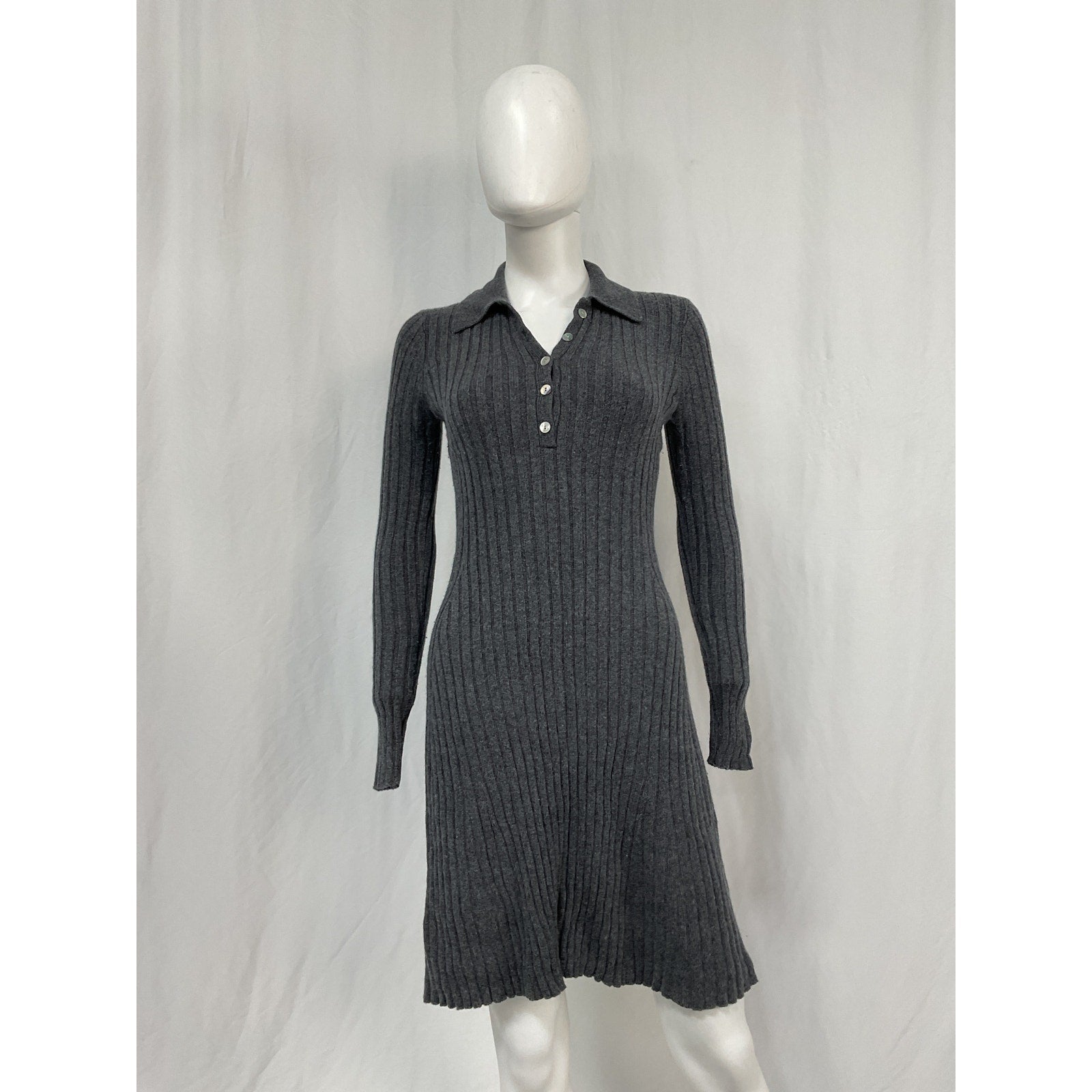 Hatch 'The Addie' Grey Wool Polo Sweater Dress Size 1