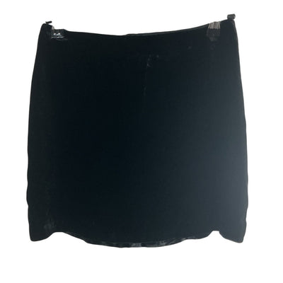Reformation Velvet Black Veranda Mini Skirt Size 2
