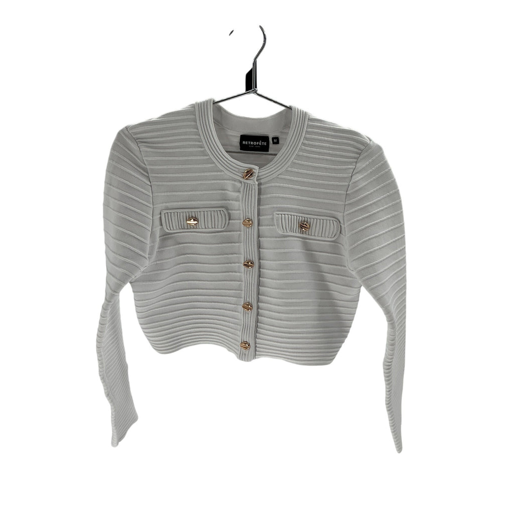 Retrofete 'Yolanda' White Rayon Cardigan Size M