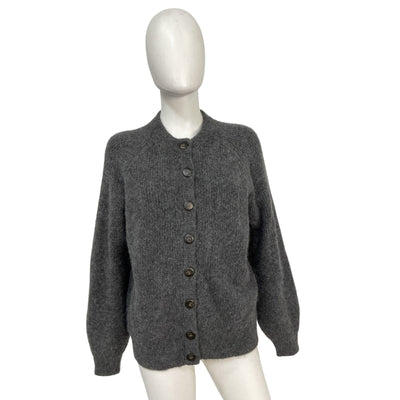 Sézane 'Othello' Grey Baby Alpaca Cardigan Size L