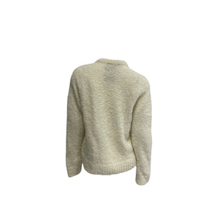 Lingua Franca Handknit Cream Disco Ball Sweater Size XS