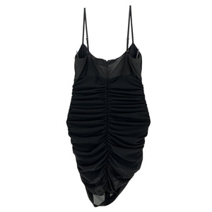 Michael Costello Ruched Black Elsie Mini Size S Dress