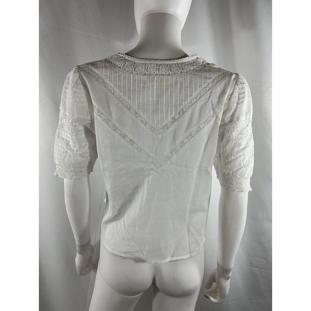 Loveshackfancy 'Gavilan' White Cotton Top Size XS