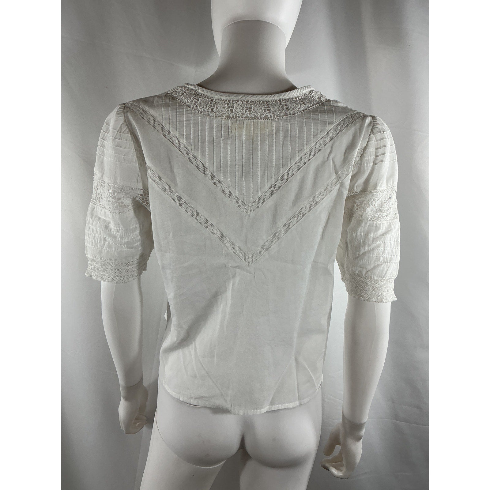 Loveshackfancy 'Gavilan' White Cotton Top Size XS
