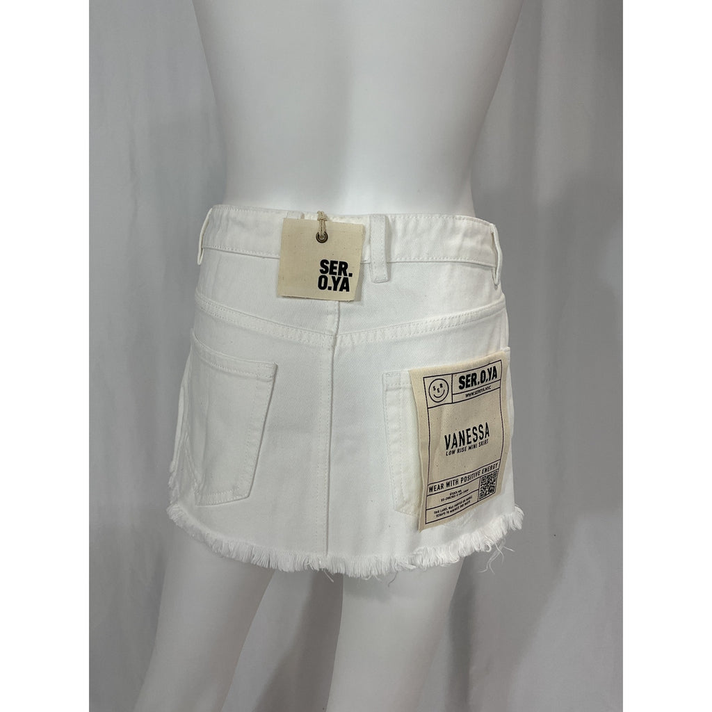 Ser.O.Ya 'Vanessa' White Denim Skirt Size 29 - NWT