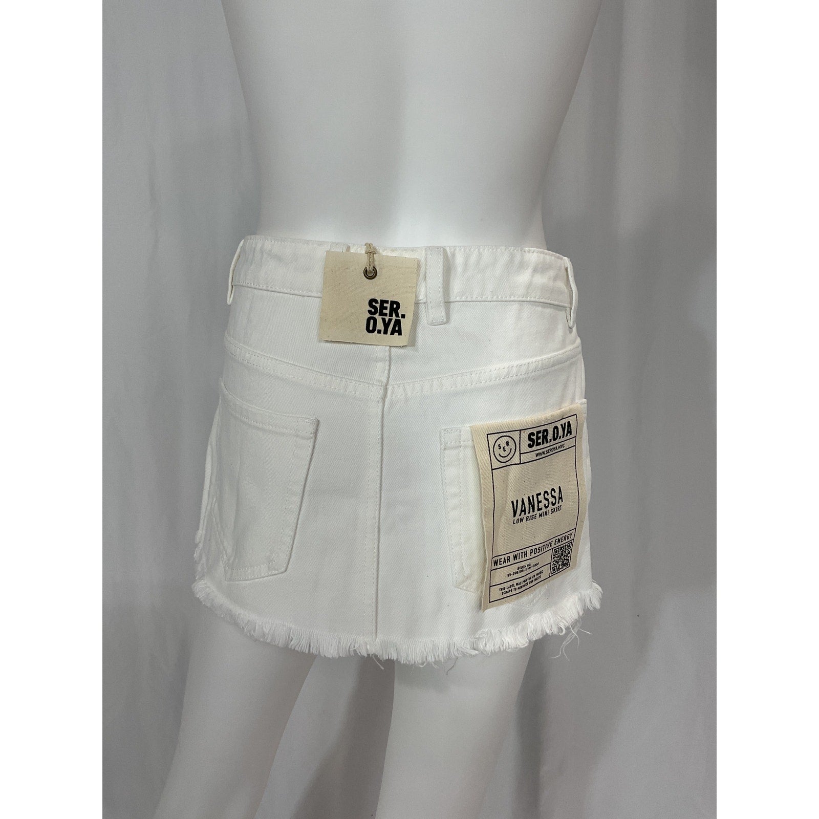 Ser.O.Ya 'Vanessa' White Denim Skirt Size 29 - NWT