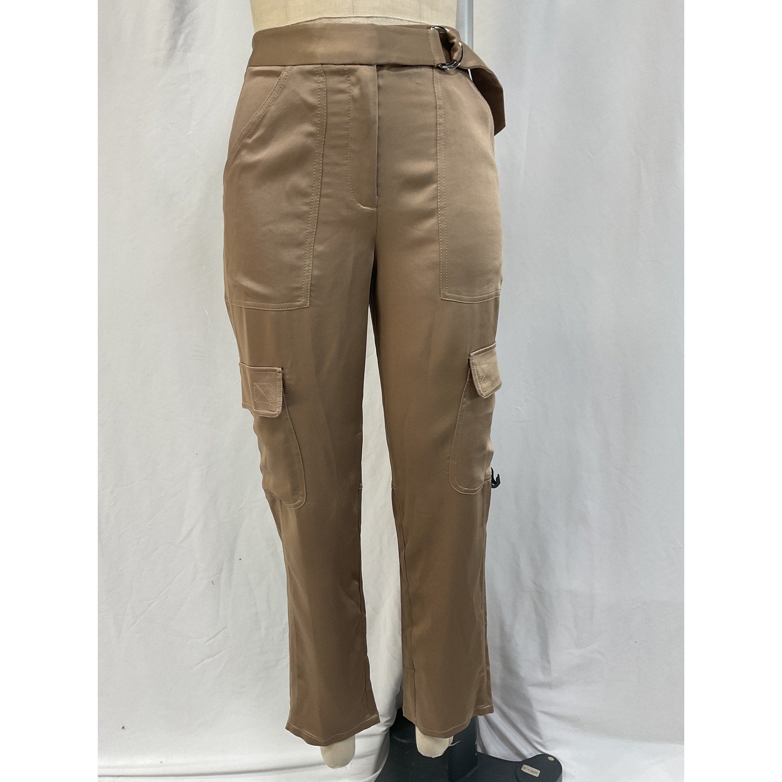 Simkhai 'Carolina' Tan Satin Utility Pant Size 0