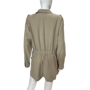 L'Academie Utility Beige Dylan Romper Size L