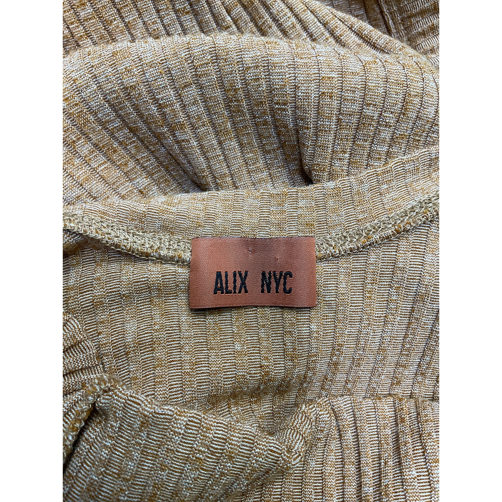 Alix Nyc 'Palma' Brown Viscose Rib Knit Tank Midi Dress Size M