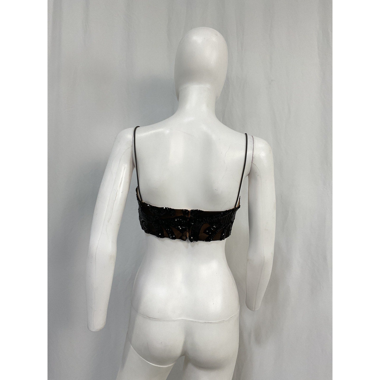Nookie 'Mon' Black Polyester Cherie Crop Top Size S