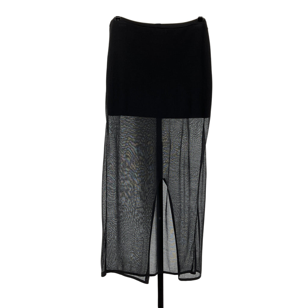 St. Agni Sheer Black Lyocell Tencel Column Skirt Size M