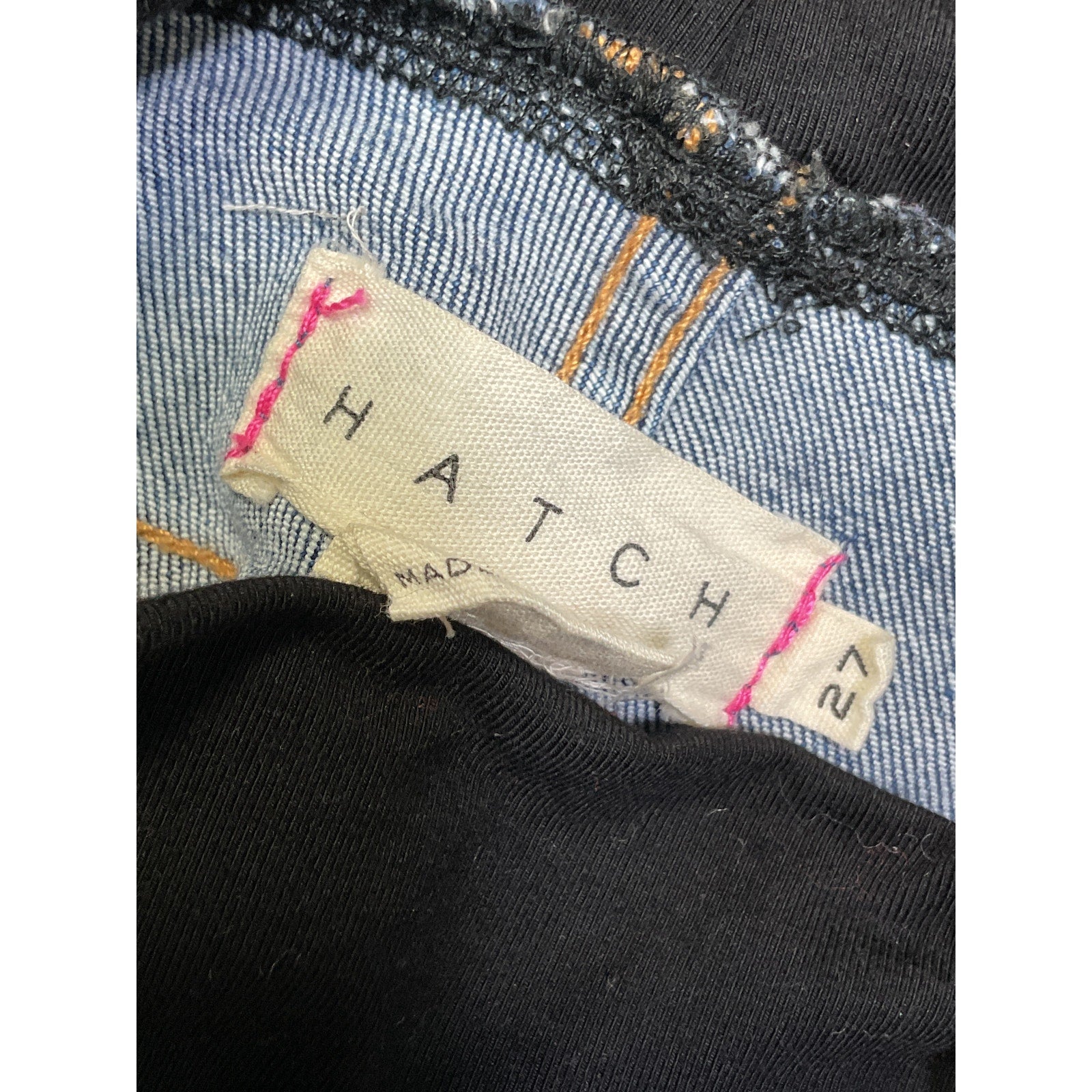 Hatch 'The Over' Blue The Bump Slim Maternity Denim Jean Size 27
