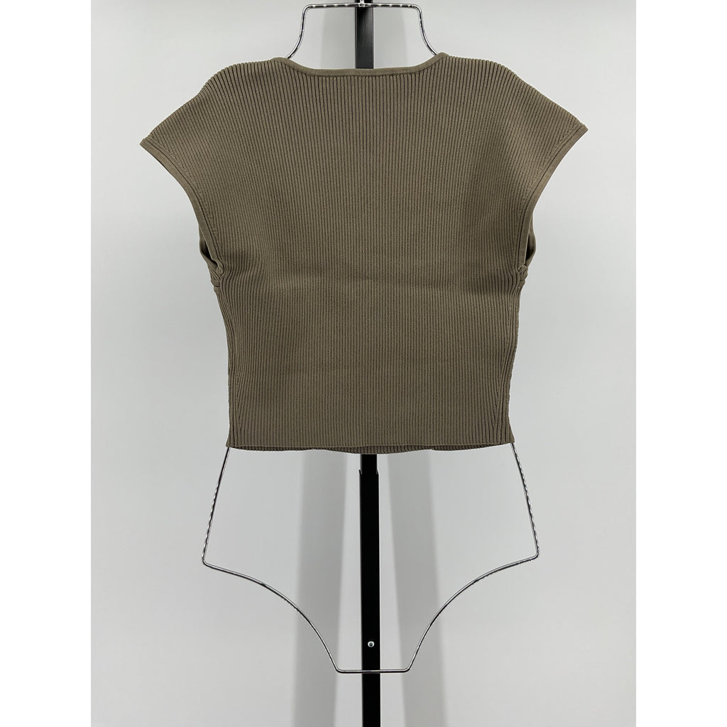 Simkhai 'Abia' Green Rayon Cropped Tee Size M