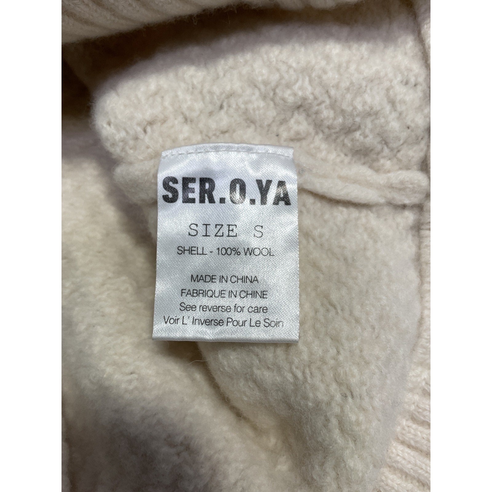 Ser.O.Ya 'Forrest' Cream Wool Sweater Size S