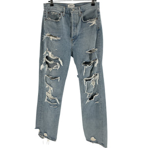 Agolde Distressed Sky 90s Mid Rise Loose Denim Jeans Size 27