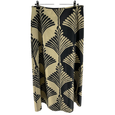 Johanna Ortiz Patterned Gold Viento Sabanero Skirt Size M