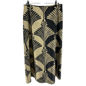 Johanna Ortiz Patterned Gold Viento Sabanero Skirt Size M
