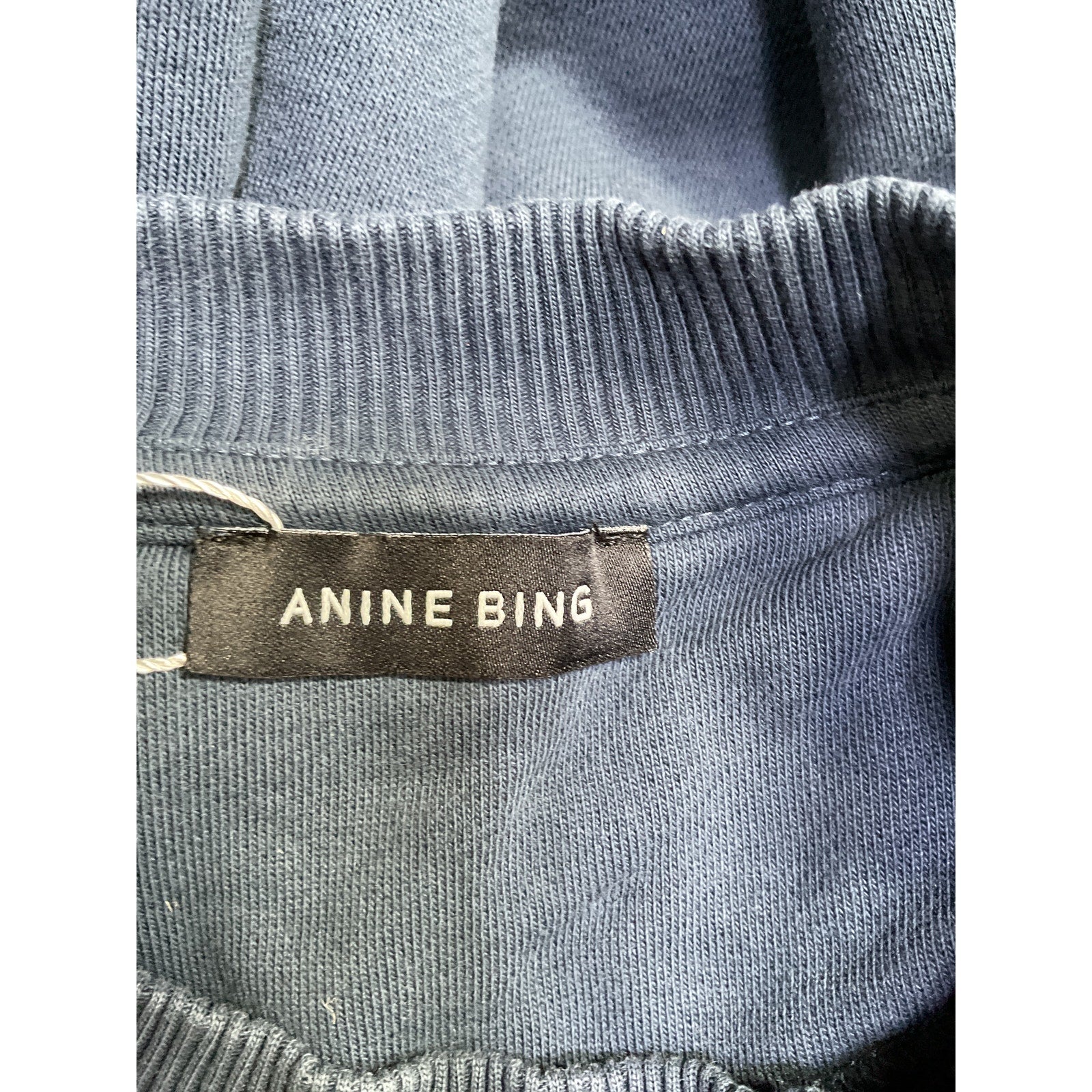 Anine Bing 'Tyler' Blue Cotton Bing Sweatshirt Size S