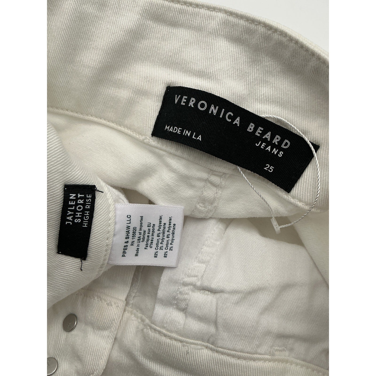 Veronica Beard 'Jaylen' White Cotton Short Size 25