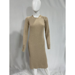 Hatch 'The Lydia' White Sweater Crew Neck Long Sleeve Dress Size 1 - NWT