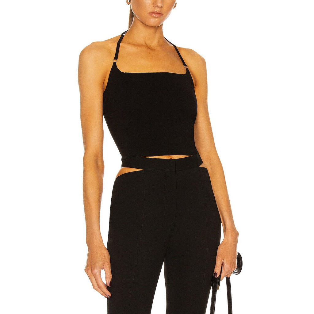 A.L.C. 'Nova' Black Halterneck Top Size XS