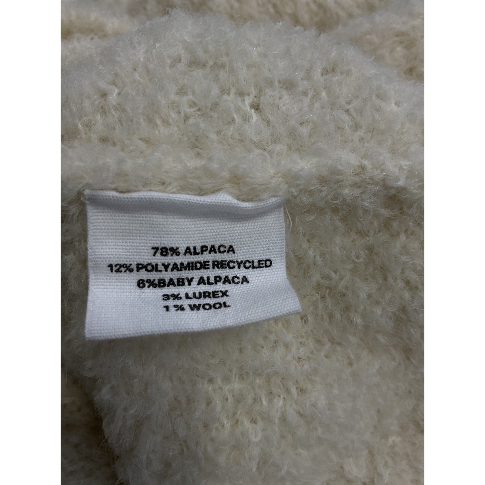 Lingua Franca 'Hand-Knit' White Disco Ball Sweater Size XS