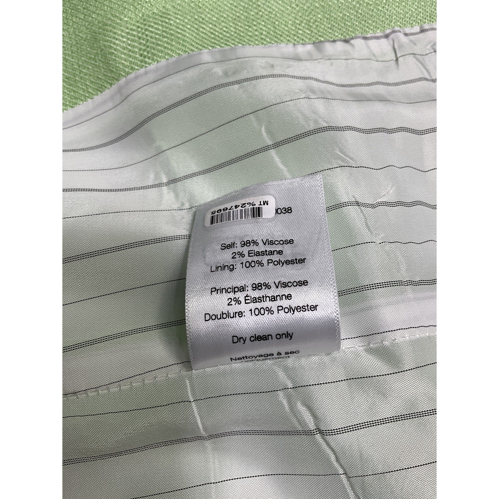 Veronica Beard 'Nevis' Green Viscose Dickey Jacket Size 0