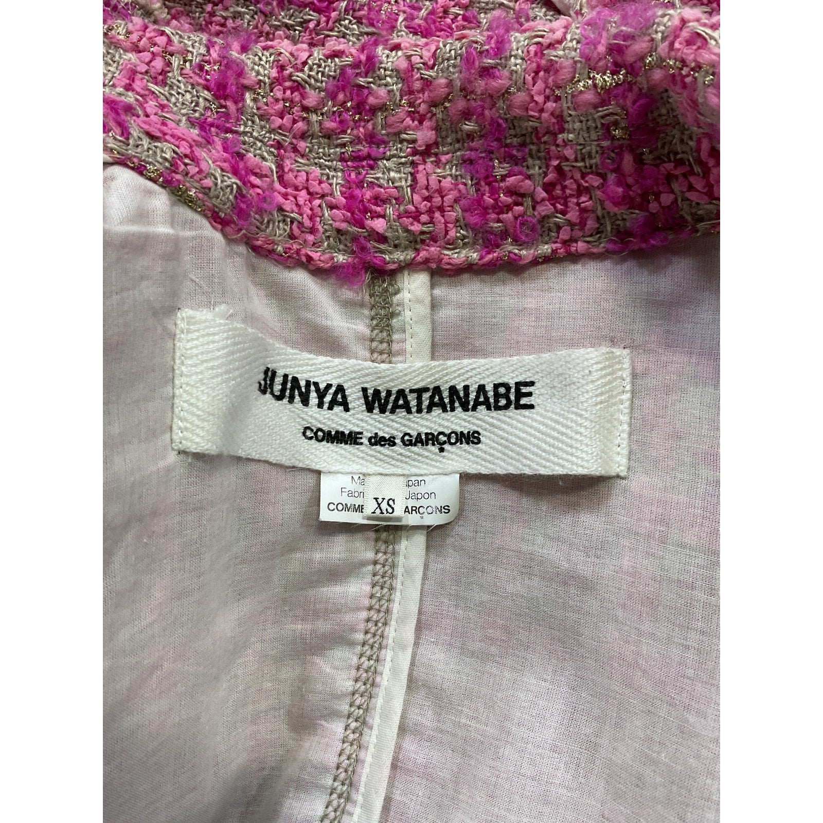 Junya Watanabe Comme Des Gar�ons Pink 'Vintage 2009' Evening Jacket Size XS