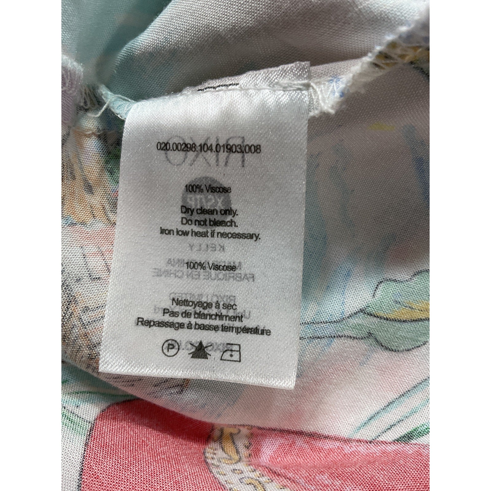 Rixo 'Kelly' White Printed Voile Midi Skirt Size 4