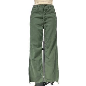 Mother Wide Leg Green Major Sneak Fray Pants Size 26