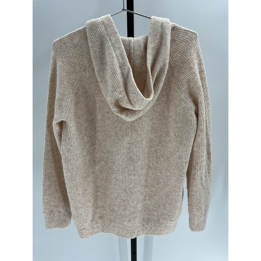 Hatch 'The Cozy' Beige Acrylic Waffle Hoodie Size 2