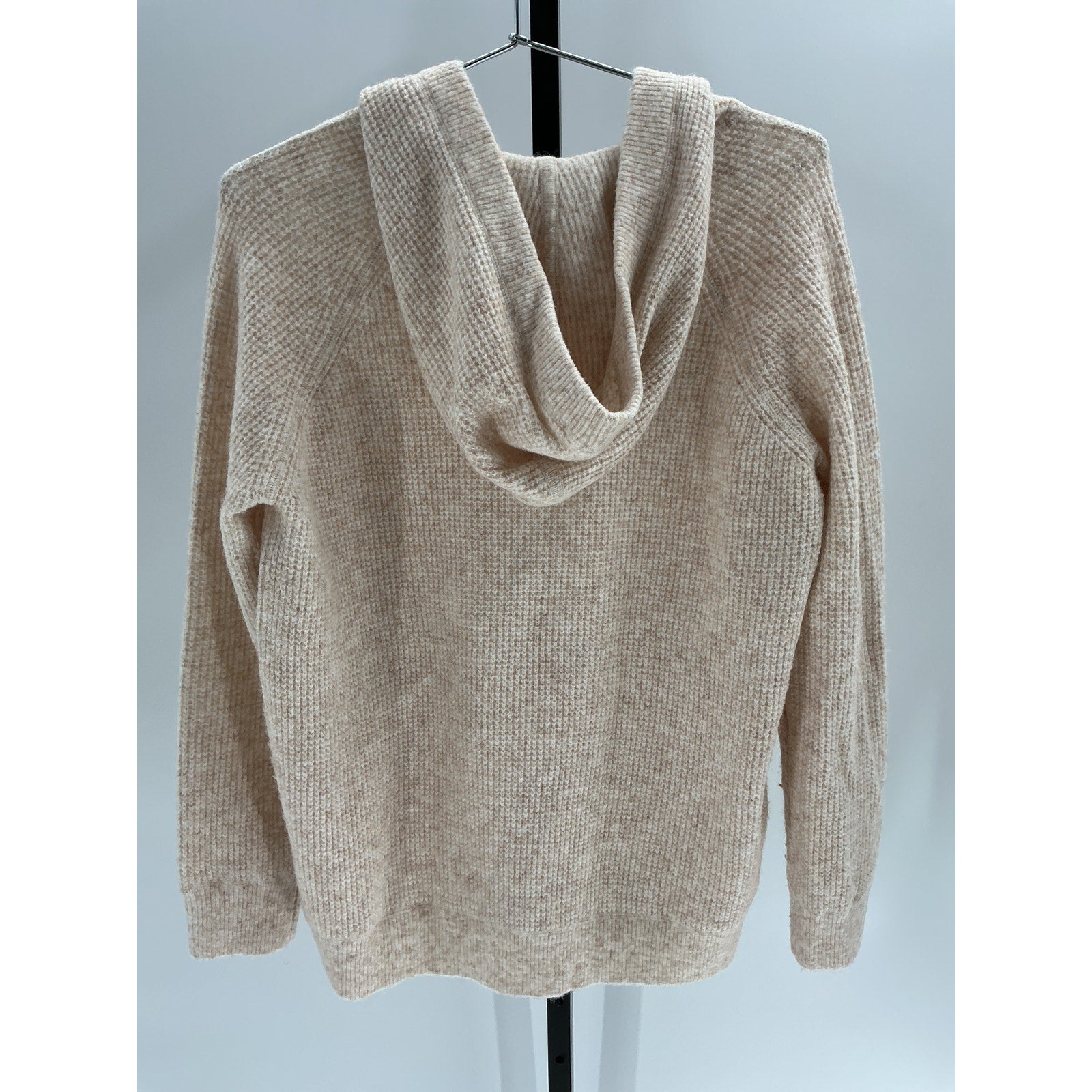 Hatch 'The Cozy' Beige Acrylic Waffle Hoodie Size 2