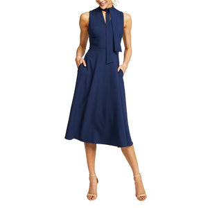 Black Halo 'Carolina' Blue Polyamide Dress Size 4